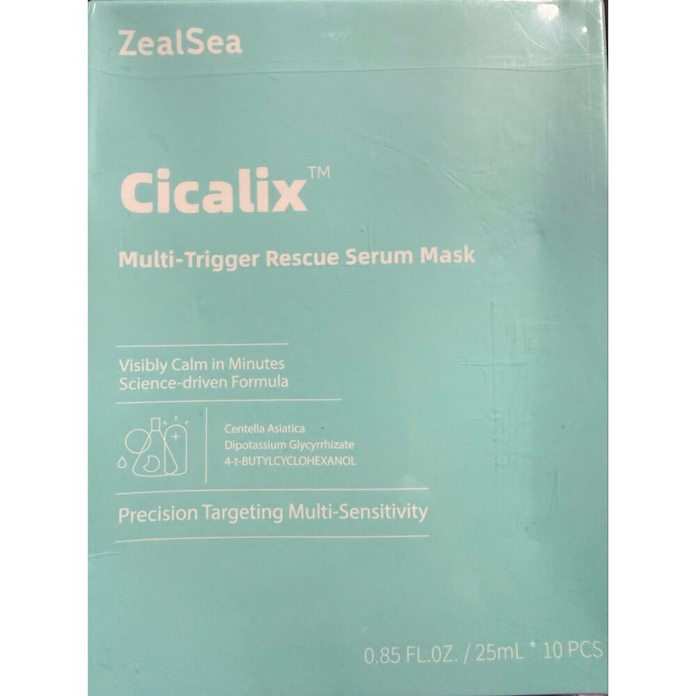 ZealSea Cicalix Rescue Serum Sheet Masks 10 Pack Hydrating & Soothing - Picture 6 of 8